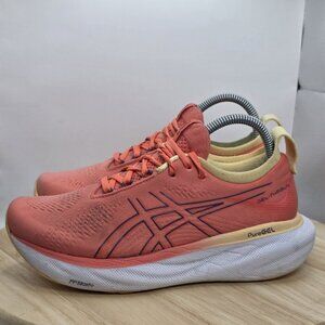 Asics Gel-Nimbus 25 Shoes Orange Walking Running Sneaker 1012B356 women - sz 7.5